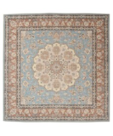 Square outdoor rug vintage - Valenca Nova light blue/beige - overzicht, thumbnail