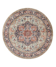 Vintage outdoor rug​ round - Valenca Fino green/blue - overzicht, thumbnail