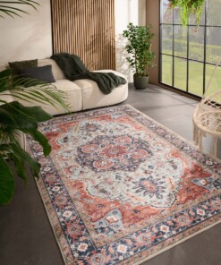 Outdoor rug vintage - Valenca Fino green/blue - sfeer, thumbnail