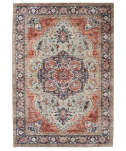 Outdoor rug vintage - Valenca Fino green/blue - overzicht, thumbnail