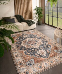Outdoor rug vintage - Valenca Fino gold/blue - sfeer
