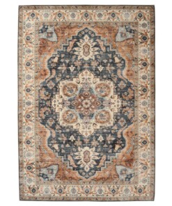 Outdoor rug vintage - Valenca Fino gold/blue - overzicht