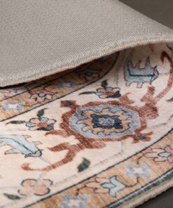 Vintage outdoor rug​ round - Valenca Fino green/red