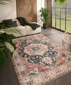 Outdoor rug vintage - Valenca Fino green/red - sfeer, thumbnail
