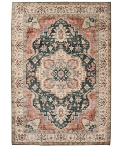 Outdoor rug vintage - Valenca Fino green/red - overzicht, thumbnail