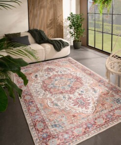 Outdoor rug vintage - Valenca Fino cream/red - sfeer, thumbnail