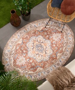 Oval outdoor rug vintage - Valenca Fino terracotta - sfeer