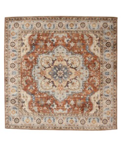 Square outdoor rug vintage - Valenca Fino terracotta - overzicht