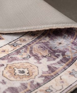 Vintage outdoor rug​ round - Valenca Fino purple/pink