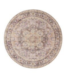 Vintage outdoor rug​ round - Valenca Fino purple/pink - overzicht, thumbnail