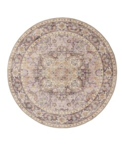 Vintage outdoor rug​ round - Valenca Fino purple/pink - overzicht