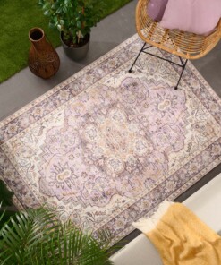 Outdoor rug vintage - Valenca Fino purple/pink - sfeer, thumbnail
