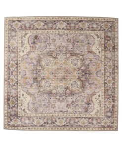 Square outdoor rug vintage - Valenca Fino purple/pink - overzicht, thumbnail