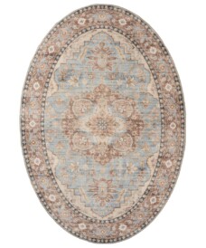 Oval outdoor rug vintage - Valenca Fino light blue - overzicht, thumbnail