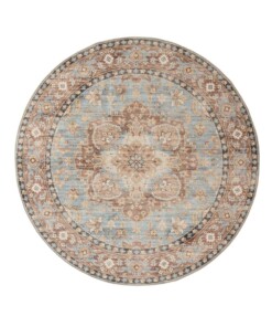 Vintage outdoor rug​ round - Valenca Fino light blue - overzicht