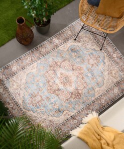 Outdoor rug vintage - Valenca Fino light blue - sfeer