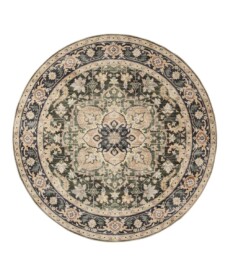 Vintage outdoor rug​ round - Valenca Fino beige/green - overzicht, thumbnail