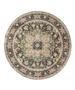 Vintage outdoor rug​ round - Valenca Fino beige/green - overzicht