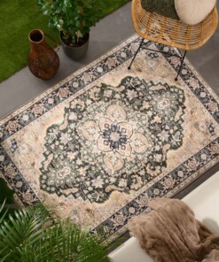 Outdoor rug vintage - Valenca Fino beige/green - sfeer