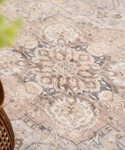 Oval outdoor rug vintage - Valenca Fino light grey/beige