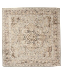 Square outdoor rug vintage - Valenca Fino light grey/beige - overzicht