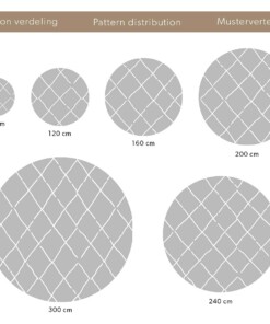 Round Thick Diamond Rug Artisan - Black/White