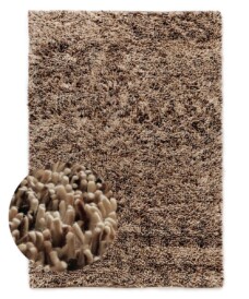 High pile wool rug - Aurelia cream/brown - overzicht, thumbnail