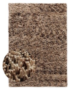 High pile wool rug - Aurelia cream/brown - overzicht