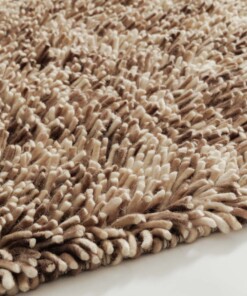 High pile wool rug - Aurelia ivory/beige - close up, thumbnail