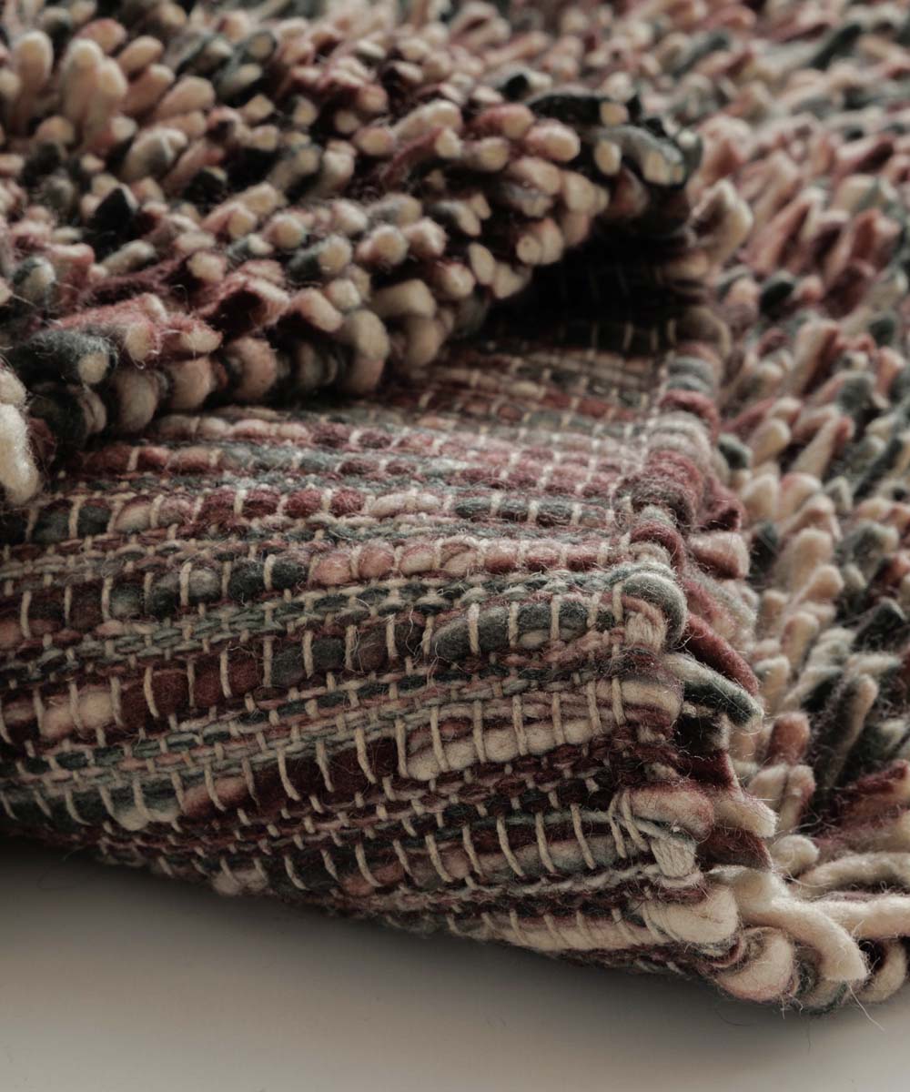 High pile wool rug - Aurelia purple - close up High pile wool rug - Aurelia purple - close up