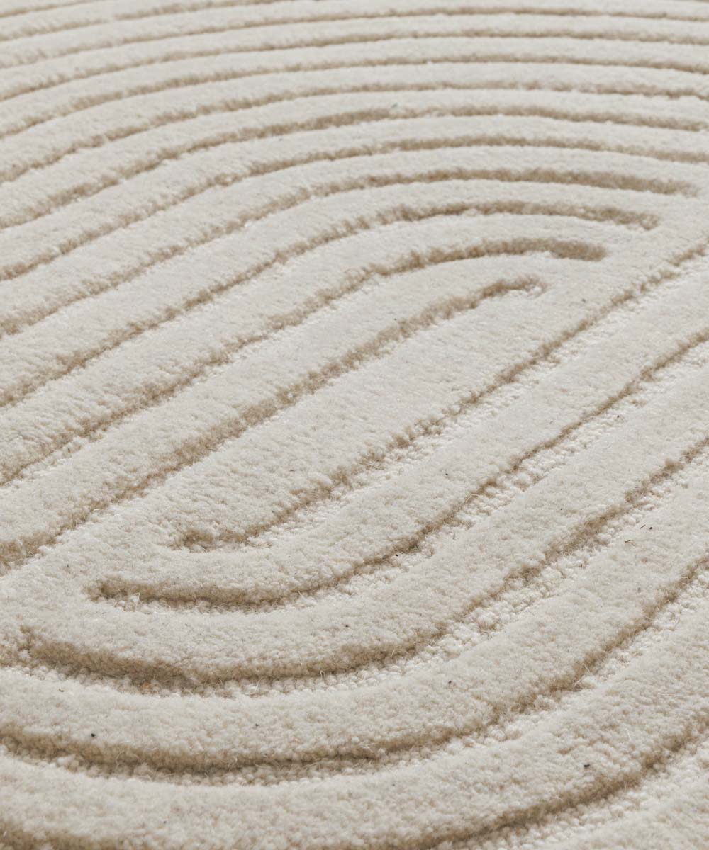 Japandi rug - Balans ivory - close up Japandi rug - Balans ivory - close up
