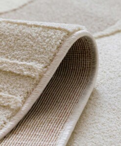 Japandi rug - Ridge Nari cream/beige - close up, thumbnail