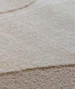 Japandi rug - Ridge Nevi cream/beige - close up, thumbnail