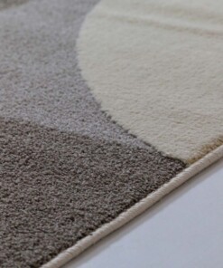 Japandi rug - Ridge Nevi cream/grey - close up, thumbnail
