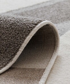 Japandi rug - Ridge Nevi cream/grey - close up, thumbnail