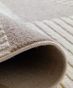 Japandi rug - Ridge Sora cream/beige - close up, thumbnail