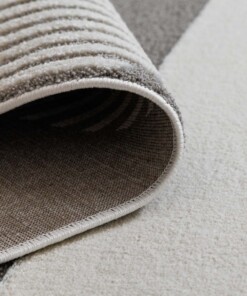 Japandi rug - Ridge Sora cream/grey - close up, thumbnail