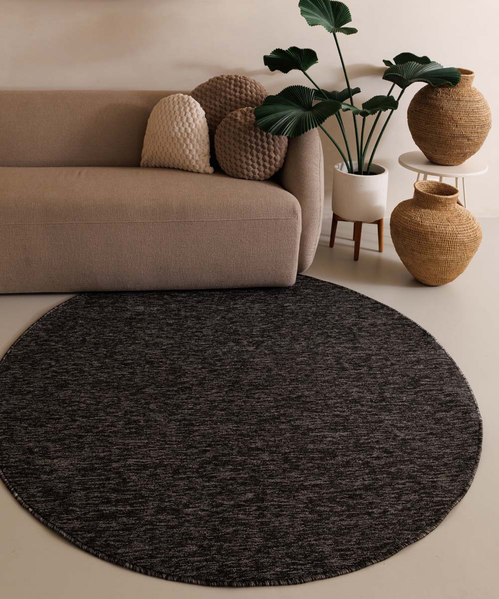 Round rug - Lush anthracite Round rug - Lush anthracite