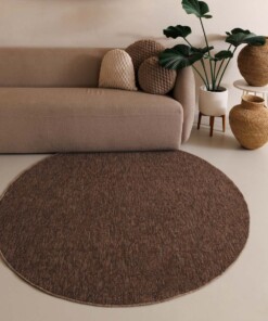 Round rug - Lush brown
