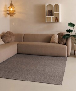 Square low pile rug - Lush grey
