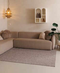 Low pile rug​ - Lush taupe/light grey - sfeer