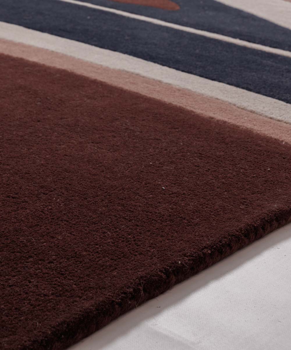 Modern rug - Skulptur Canyon red/blue - close up Modern rug - Skulptur Canyon red/blue - close up