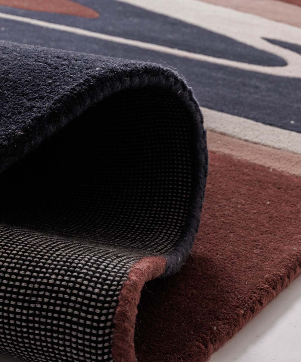 Modern rug - Skulptur Canyon red/blue - close up Modern rug - Skulptur Canyon red/blue - close up