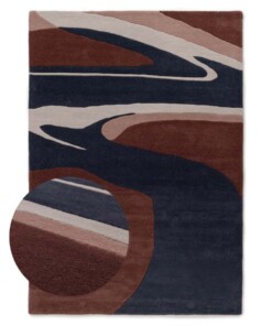 Modern rug - Skulptur Canyon red/blue - overzicht