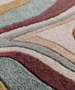 Modern rug - Skulptur Flow multi - close up, thumbnail