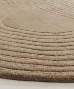 Design rug organic - Balans Flow beige - close up, thumbnail