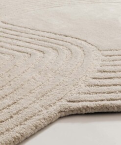 Design rug organic - Balans Flow ivory - close up, thumbnail