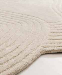Design rug organic - Balans Flow ivory - close up, thumbnail