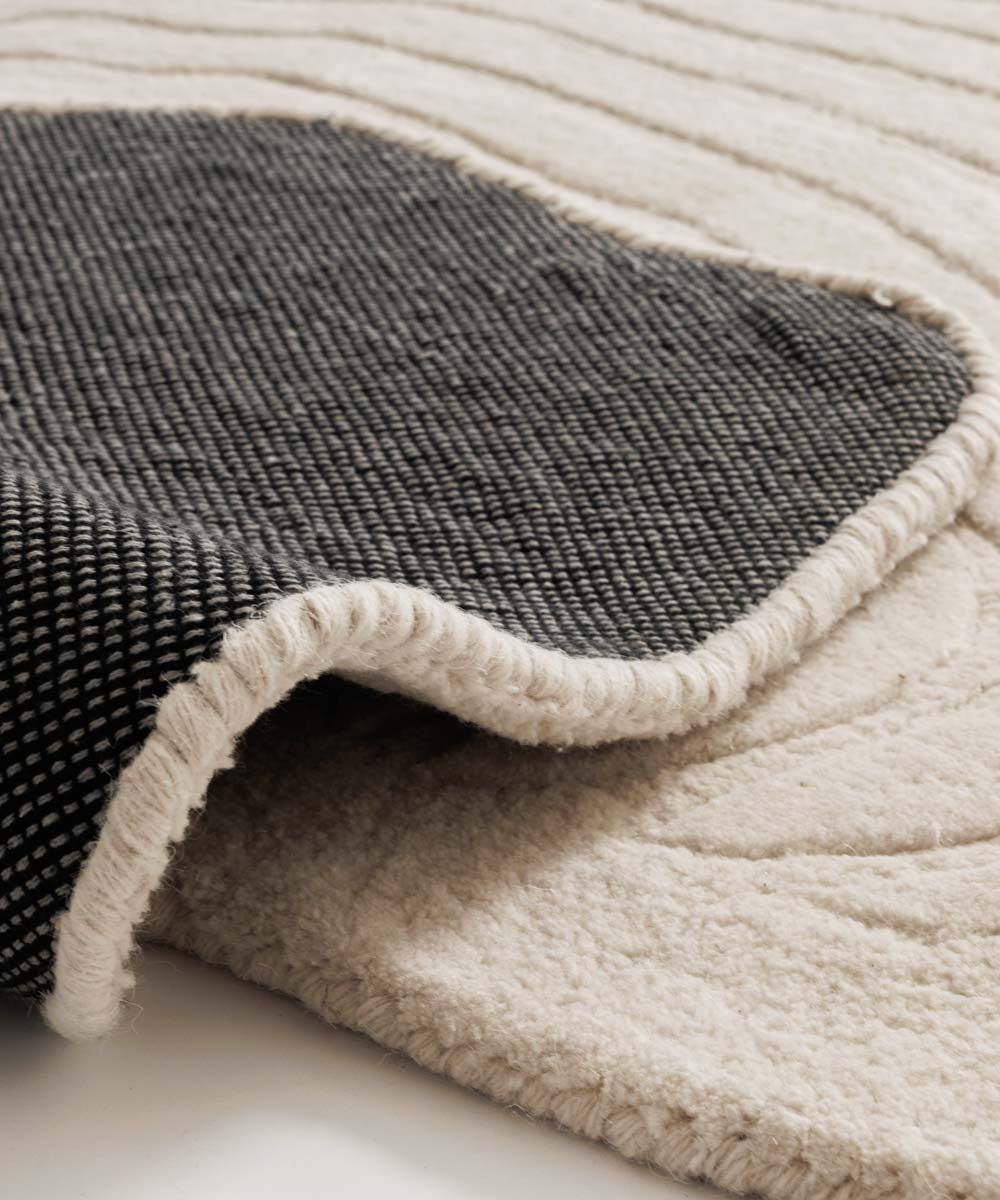 Design rug organic - Balans Oyster ivory - close up Design rug organic - Balans Oyster ivory - close up
