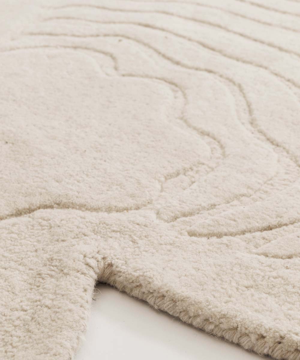 Design rug organic - Balans Oyster ivory - close up Design rug organic - Balans Oyster ivory - close up